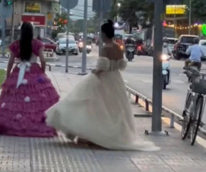 Cất công diện đẹp đu trend 'công chúa đi siêu thị', hai cô gái bị từ chối phũ phàng