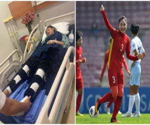 Sau ca phẫu thuật cùng lúc cả 2 chân, trung vệ tuyển nữ Việt Nam đặt mục tiêu đặc biệt tại SEA Games 32