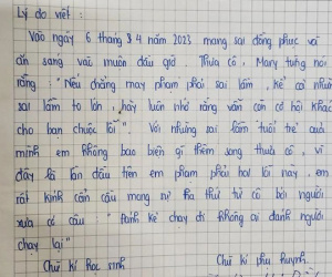 Cô giáo phì cười vì bản kiểm điểm của học trò, CĐM cũng khẳng định: Học giỏi Văn mới viết được thế này
