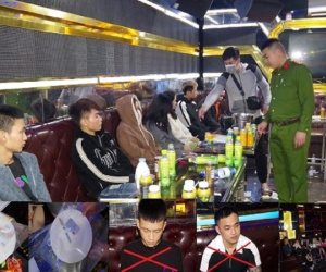 Bắt quả 16 nam, nữ thanh niên mở "tiệc" ma túy trong phòng VIP quán karaoke