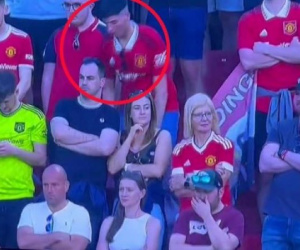 CĐV MU bỗng nhiên nổi tiếng khi ngã bổ nhào trên khán đài sân của Sevilla