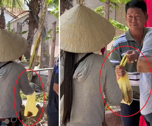 Người đàn ông dồn cỗ tặng mẹ con chị bán vé số khiến dân mạng ấm lòng