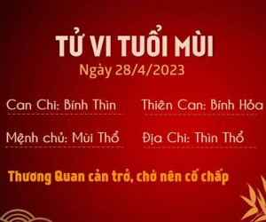 Tử vi thứ 6 ngày 28/04/2023 của 12 con giáp: Mùi cố chấp, Dần sự nghiệp khởi sắc