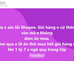 Cô gái mê mua sắm nhưng không dám ấn mua, thử ấn chốt đơn số tiền 1 tỷ 7 nghe mà choáng váng