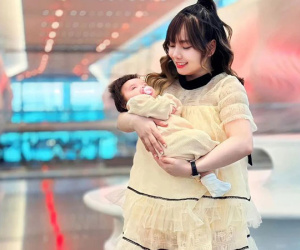 Múi Xù đưa con gái 2 tháng tuổi về Việt Nam thăm Bi Bảo sau thời gian một mình "vượt cạn" ở Mỹ