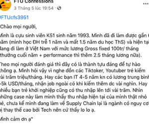 Bạn trẻ 30 tuổi lương 100 triệu/tháng đặt câu hỏi thổi bùng tranh luận