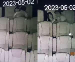Đôi nam nữ bị lên án vì ngang nhiên 'mây mưa' trong rạp chiếu phim tối, camera ghi lại từng chuyển động
