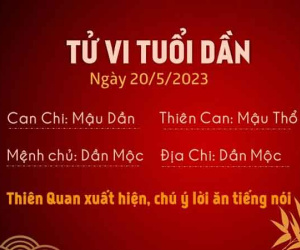 Tử vi thứ 7 ngày 20/05/2023 của 12 con giáp: Tý tài chính dư dả, Dần cẩn thận lời ăn tiếng nói