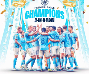 Man City vô địch Ngoại hạng Anh năm thứ 3 liên tiếp