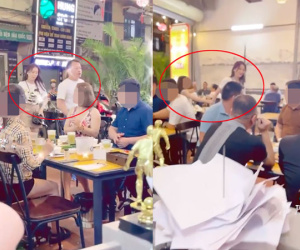 Bắt gặp Phương Oanh cùng Shark Bình đưa 2 con đi ăn, nữ diễn viên còn nắm tay nhóc tỳ cực thân thiết