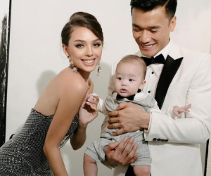 Sắc vóc vợ Tây Bùi Tiến Dũng sau sinh khiến dân tình mê mẩn, quý tử được ví như sao y bản chính của bố
