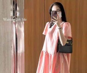 Linh Rin chăm diện váy suông che dáng sau đám cưới