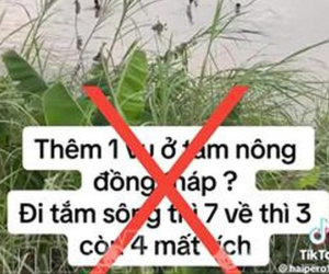 Đồng Tháp: Không có vụ việc 'đi tắm sông 7, về thì 3, còn 4 mất tích'