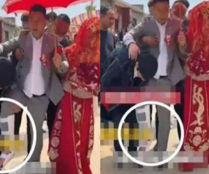 Hy hữu: Chú rể gãy chân trong ngày cưới vì trò đùa quá trớn của những người bạn