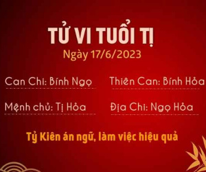 Tử vi thứ 7 ngày 17/06/2023 của 12 con giáp: Tị làm việc hiệu quả, Ngọ gặp chuyện phát sinh