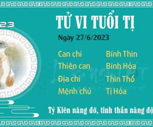 Tử vi thứ 3 ngày 27/06/2023 của 12 con giáp: Tị gặp quý nhân, Ngọ hao tài