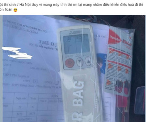 Thực hư việc nam sinh Hà Nội mang nhầm điều khiển điều hòa đi thi tốt nghiệp