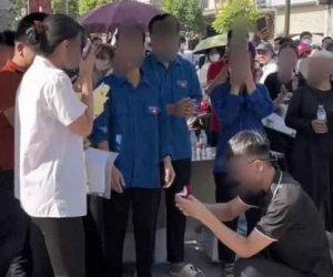 Nữ sinh được bạn trai cầu hôn sau khi kết thúc Kỳ thi tốt nghiệp THPT, dân mạng dấy lên tranh cãi