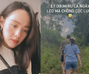 Minh Hằng bầu vượt mặt vẫn đi leo núi