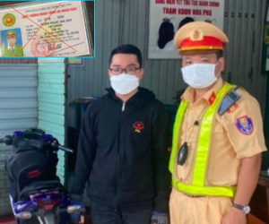 Vi phạm tốc độ, thanh niên trưng ra thẻ ngành giả để xin bỏ qua