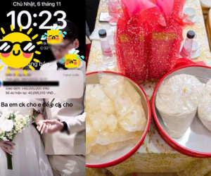 Chú rể cầu hôn dùng nhẫn 250k mua qua mạng, sính lễ chỉ có đường phèn và gạo nếp bảo là do phong tục, dân tình khen cô dâu: 'Yêu lâu thế cũng tài!'