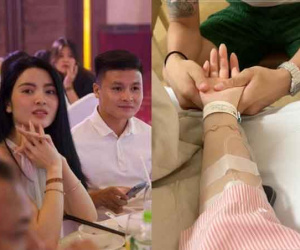 Quang Hải túc trực cả đêm sau khi Chu Thanh Huyền livestream nằm trong bệnh viện