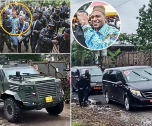 Nghỉ hè ở Cameroon, Mbappe được bảo vệ như nguyên thủ với xe bọc thép và cảnh sát trang bị tận răng