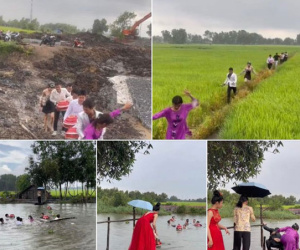 Cười bò trước màn rước dâu như đi 'thỉnh kinh' của nhà trai: 'Sau này cãi nhau muốn bỏ thì nhớ lại hôm nay mà nhịn!'