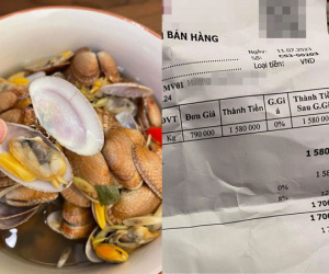 Nhờ em gái đi mua sò lụa 'giật mình bởi giá 1 triệu 7 cho 2kg' và lời phản hồi từ nhà hàng