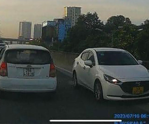 Nữ tài xế lái ô tô đi ngược chiều tại Vành đai 3 trên cao bị xử phạt