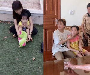 Nhói lòng hình ảnh cô bé ngơ ngác không nhận ra người mẹ xa nhà 8 năm đi xuất khẩu lao động