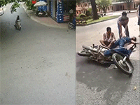 Clip: Vợ gặp tai nạn kinh hoàng chưa rõ tình trạng sức khỏe khi được chồng kèm đi xe máy