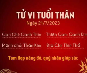 Tử vi thứ 6 ngày 21/07/2023 của 12 con giáp: Mùi ấm ức, Thân có quý nhân giúp đỡ