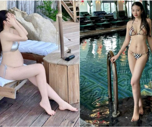 'Cô dâu 200 cây vàng' ở Nam Định bầu lần 3, tung ảnh che ngực, khoe bụng tròn đẹp như nữ thần