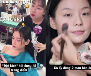Túi đựng đồ trang điểm của chuyên viên make up cho Chi Pu khi đi thi Đạp Sóng 2023 có gì?