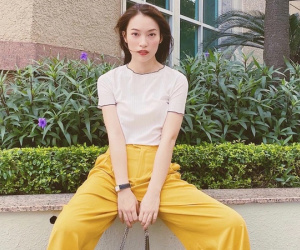 Diện áo thun thanh lịch như MC Khánh Vy