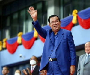 Hình ảnh Thủ tướng Hun Sen, nhà lãnh đạo chính phủ tại vị lâu nhất ở Campuchia