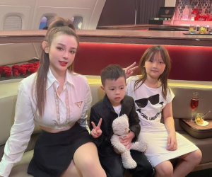 Có mẹ ăn diện bốc nhất giới dâu hào môn, con gái Huyền Baby 10 tuổi 'trổ giò', mặc váy chất chơi