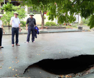 'Hố tử thần' xuất hiện sau mưa lớn, Quảng Ninh khẩn cấp di dời dân