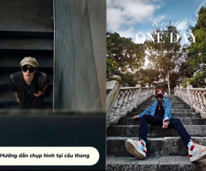 Tips tạo dáng chụp ảnh bên cầu thang như cảnh phim điện ảnh