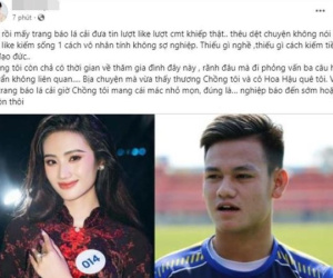 Vợ cầu thủ nổi tiếng phản ứng vì chồng bị tung tin liên quan đến Hoa hậu Ý Nhi