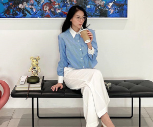 Phong cách diện áo sơ mi chuẩn thanh lịch của Hoa hậu Phương Khánh