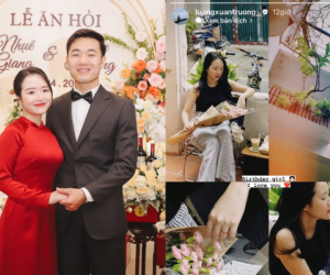 Nhuệ Giang - vợ Lương Xuân Trường hiếm hoi lộ diện