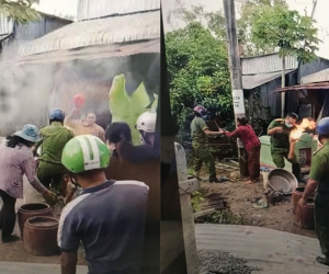 Tỉnh An Giang thông tin vụ người dân dùng giẻ tẩm xăng ném công an