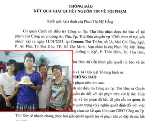Vụ người phụ nữ rơi từ tầng 9 chung cư Centana: Gia đình khẩn cầu phục hồi giải quyết nguồn tin tội phạm