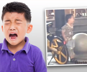 Dân mạng tranh cãi hành vi của đôi vợ chồng trói con trai vào cột giữa nhà hàng rồi ngồi vô tư ăn uống