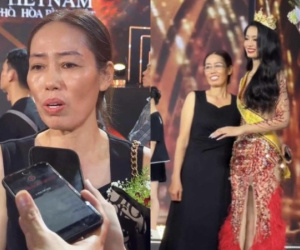 Mẹ Á hậu 1 Bùi Khánh Linh: 'Nhà tôi làm ruộng, làm gì có tiền mua giải'
