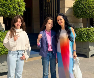 Ngoại hình tuổi 11 của cặp sinh đôi nhà diva Hồng Nhung: Con gái cao lớn hơn mẹ, con trai thích nuôi tóc dài