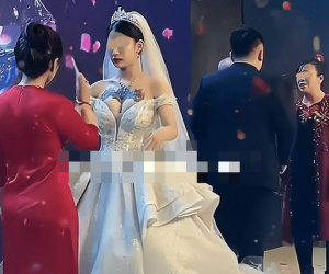 Hôn lễ đang tưng bừng, mẹ chú rể chợt xụ mặt không lên sân khấu phát biểu khi nhìn thấy thứ trước ngực cô dâu