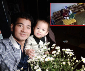 Con đi nhà trẻ về liên tục khóc kêu đau tai, Xuân Bắc cay khóe mắt nhìn hành động của cô giáo với bé qua camera